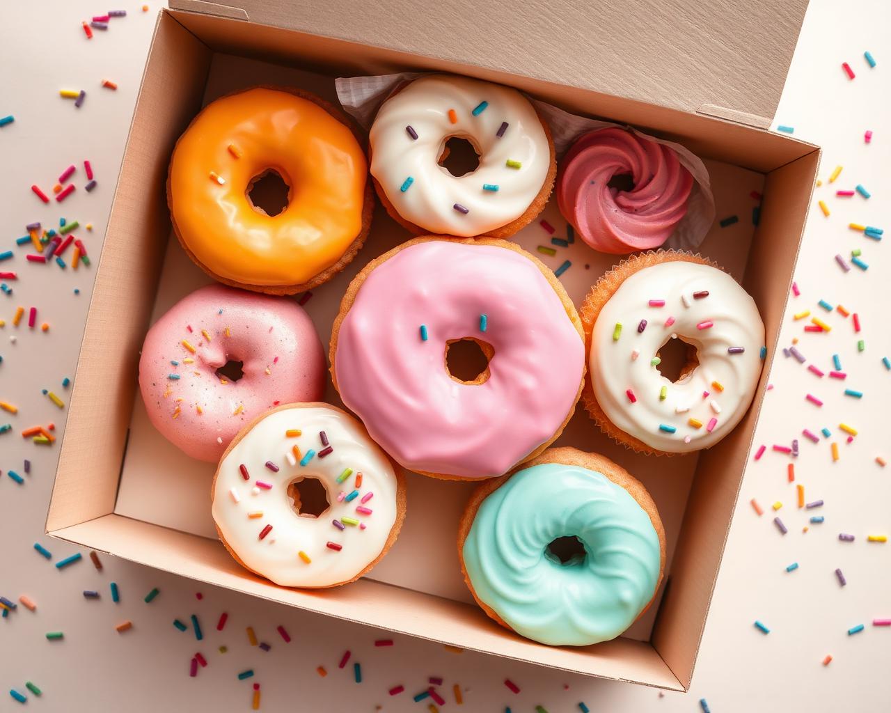 Bakery box of assorted donuts